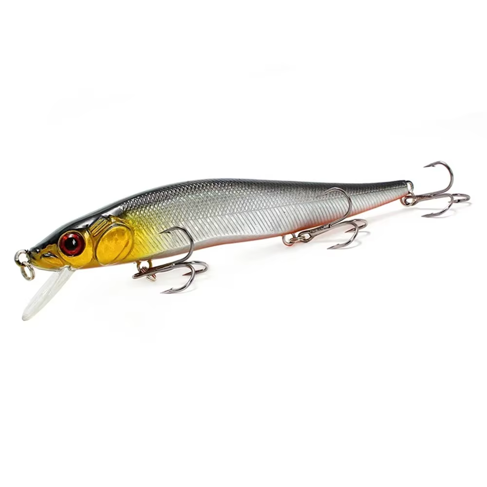 Crankbait duro para lucio, señuelo wobbler con anzuelo triple - imagen 4