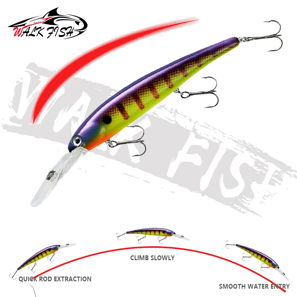 WALK FISH Bandit Minnow señuelo wobbler flotante para lucio y lubina - imagen 2