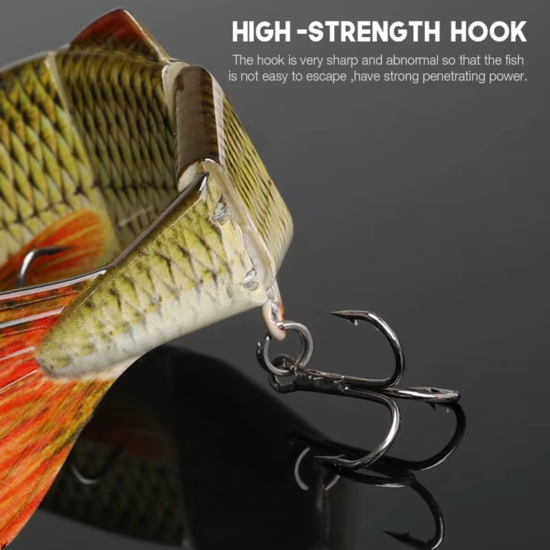 Swimbait articulado – Cebo duro con anzuelos para depredadores - imagen 5