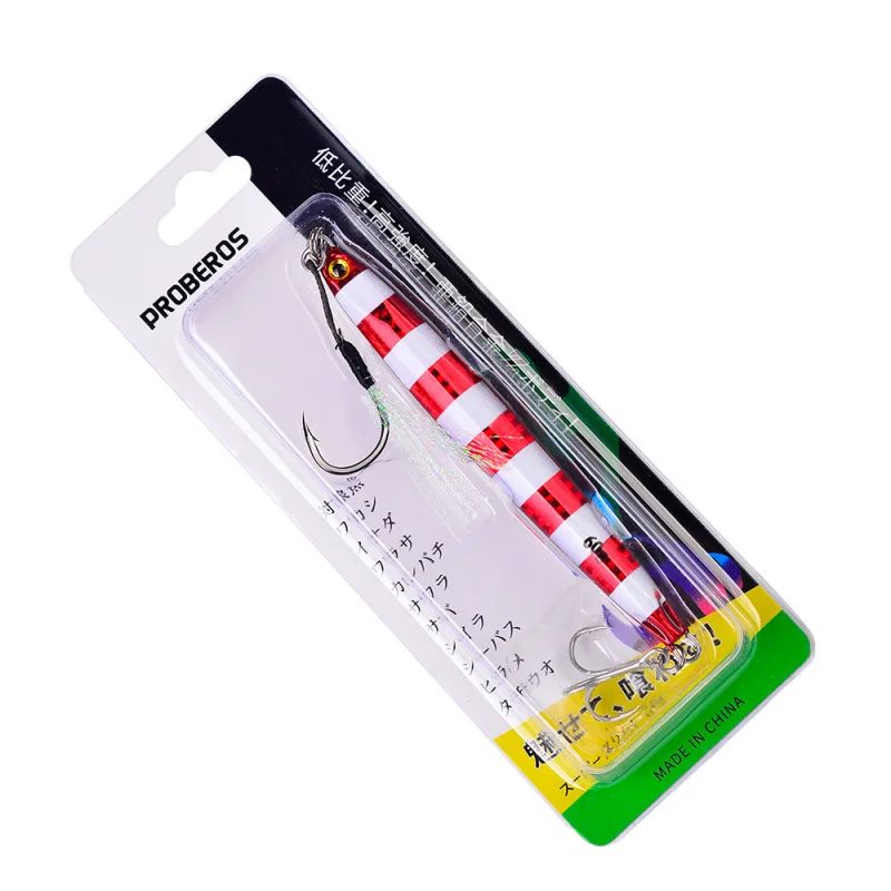 PRO BEROS Long Cast Jig metálico luminoso que se hunde - imagen 4