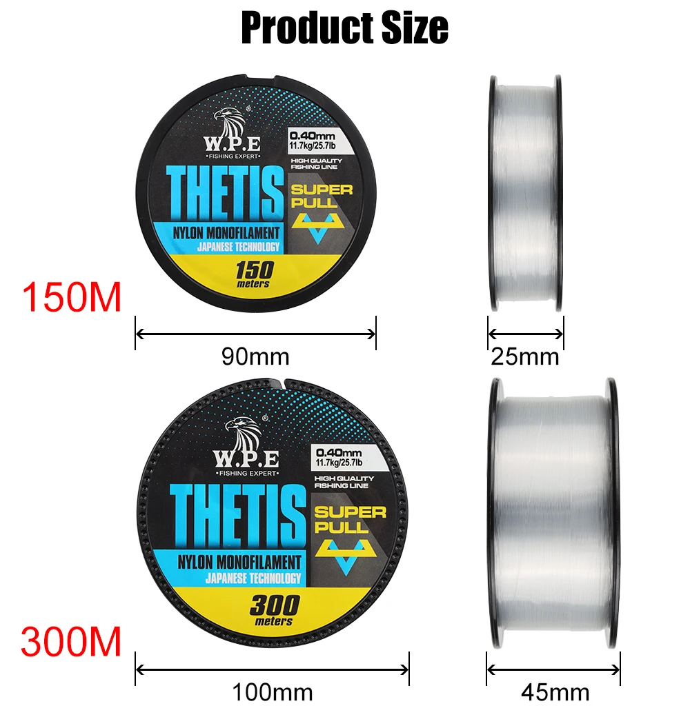 Línea W.P.E THETIS en diferentes diámetros y resistencias