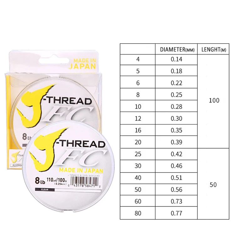 Daiwa J-Fluorocarbono – Fluorocarbono transparente sinking agua salada - imagen 5