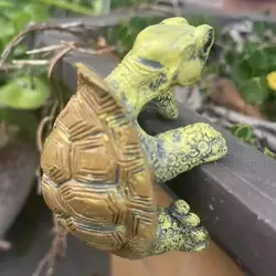 Ornamento de tortuga realista para acuario, decoración