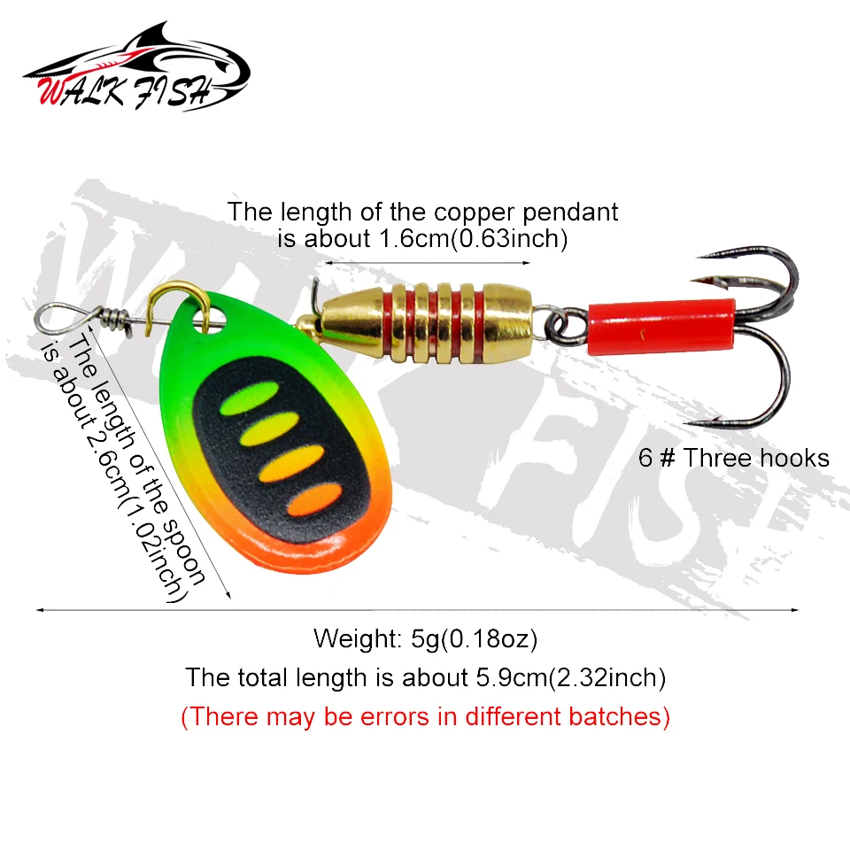 Señuelo Giratorio WALK FISH para Lucio – Cuchara con Anzuelos Triples - imagen 4