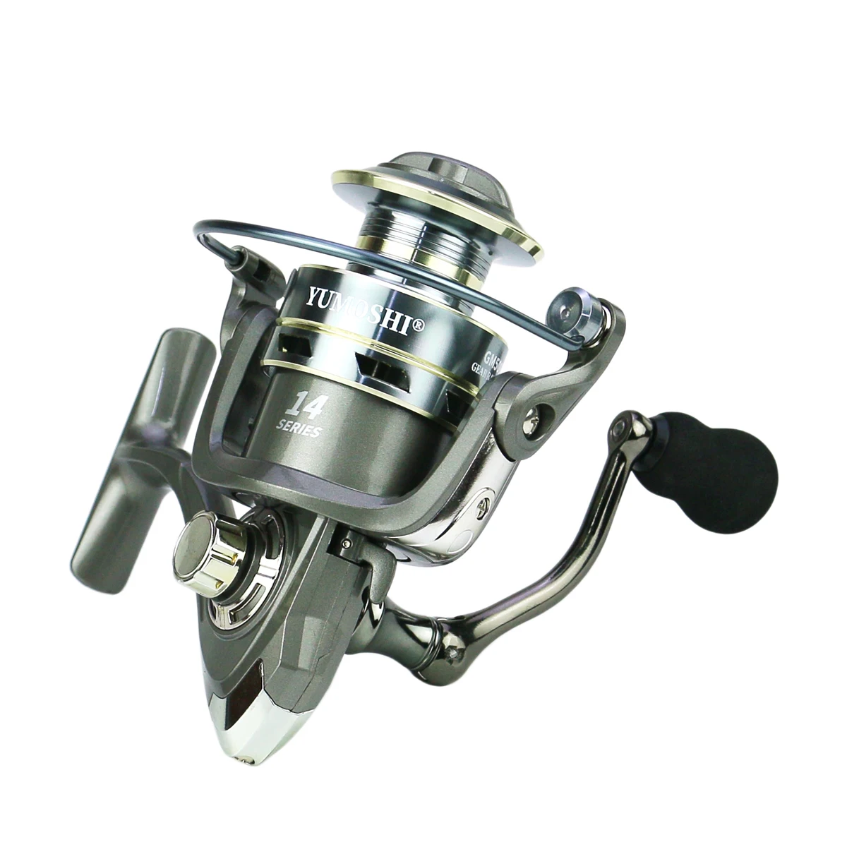 Carrete Giratorio Metal Rockers – 22 lb arrastre 5.2:1 agua dulce