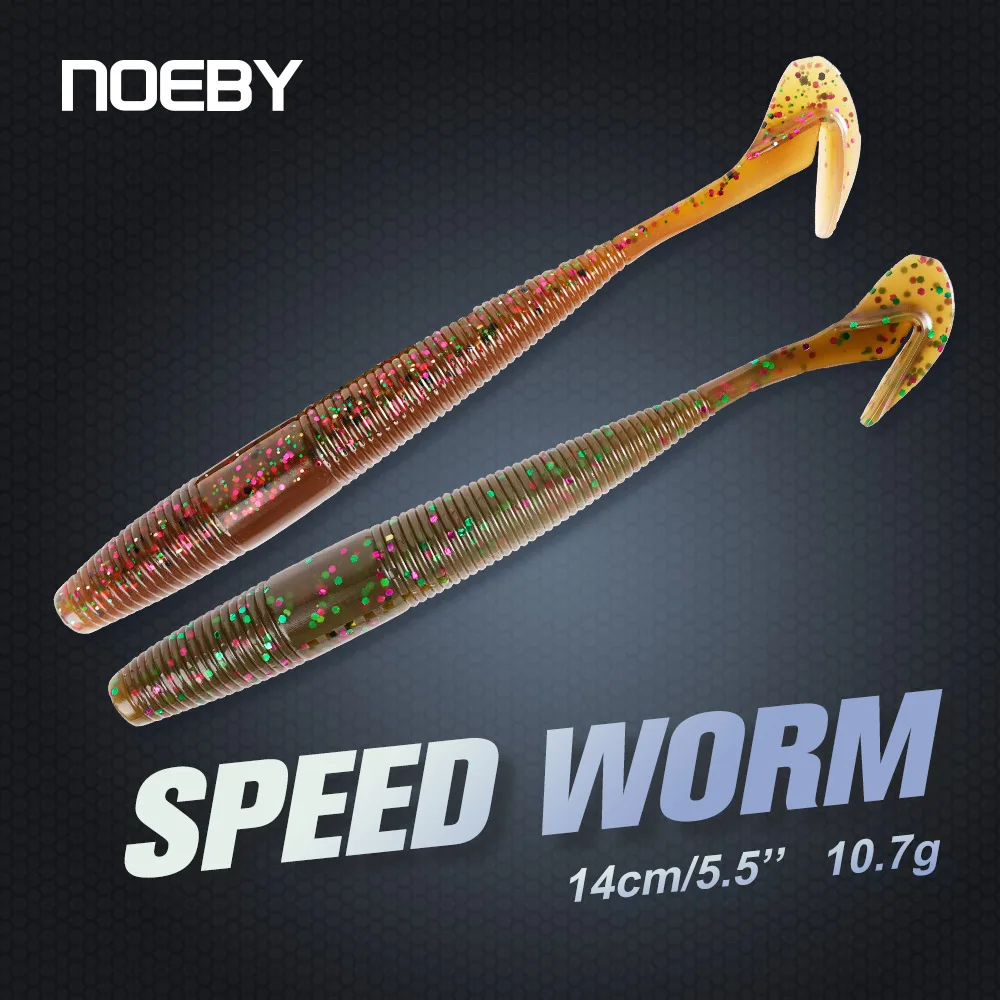 Vinilo Paddle Tail Speed Worm NOEBY Shad – para lucio y perca - imagen 5