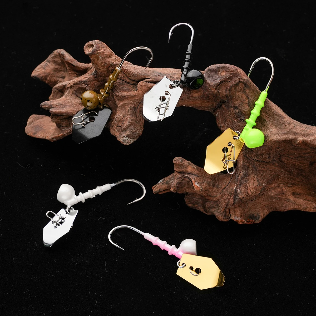 Anzuelos Jig Head con spinner para vinilos señuelo blando DIY - imagen 5