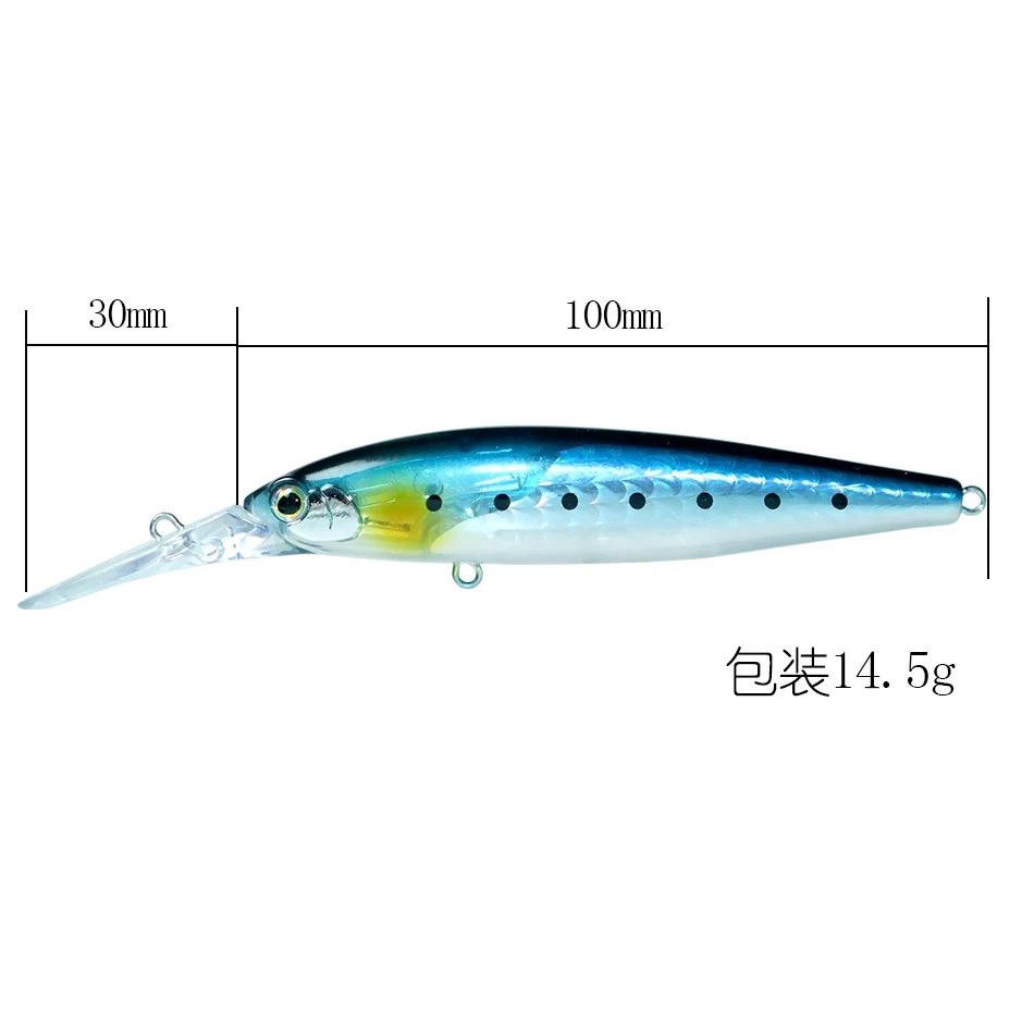 LETOYO Wobler Minnow de hundimiento con peso super magnético - imagen 4