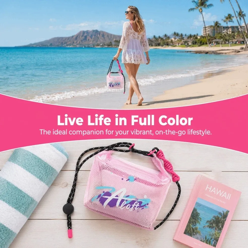 Bolsa de aseo impermeable transparente para viaje con cordón PVC - imagen 2