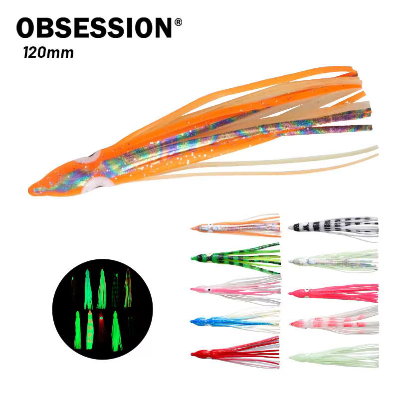 Obsession HK015-A – Señuelo calamar biónico 120 mm con UV para jigging - imagen 4