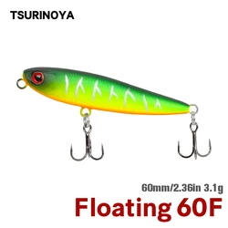 TSURINOYA Topwater Pencil 60F señuelo de superficie para trucha