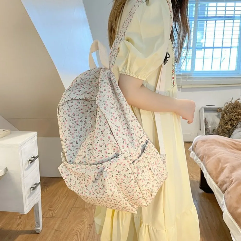 Mochila impermeable gran capacidad para mujer con diseño floral - imagen 5