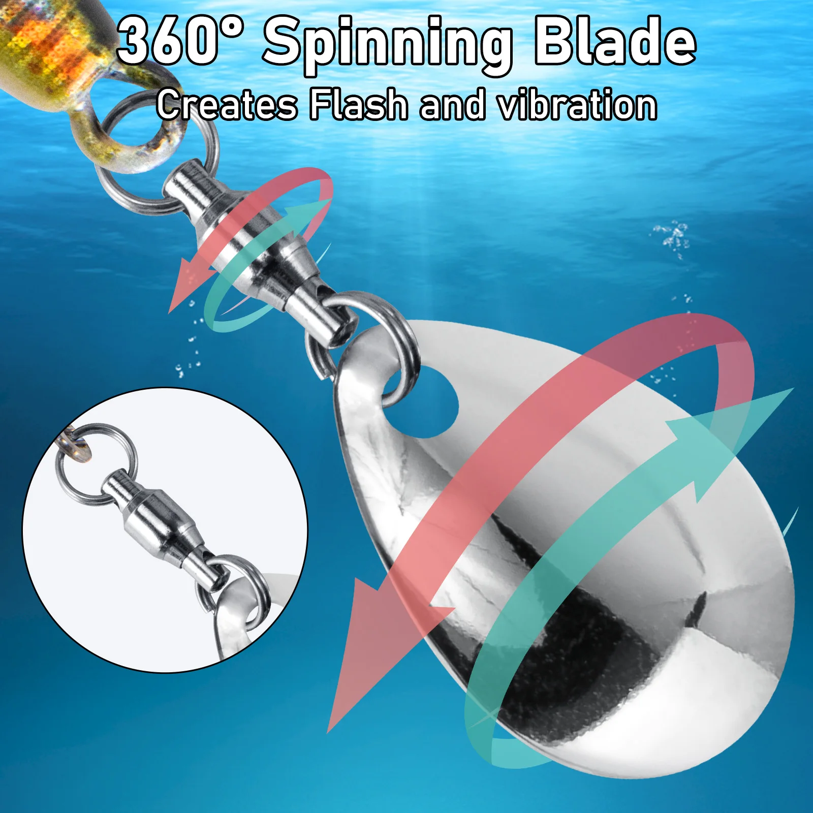 Señuelo VIB Spinner Metálico – Lanzamiento Largo para Lubina - imagen 5