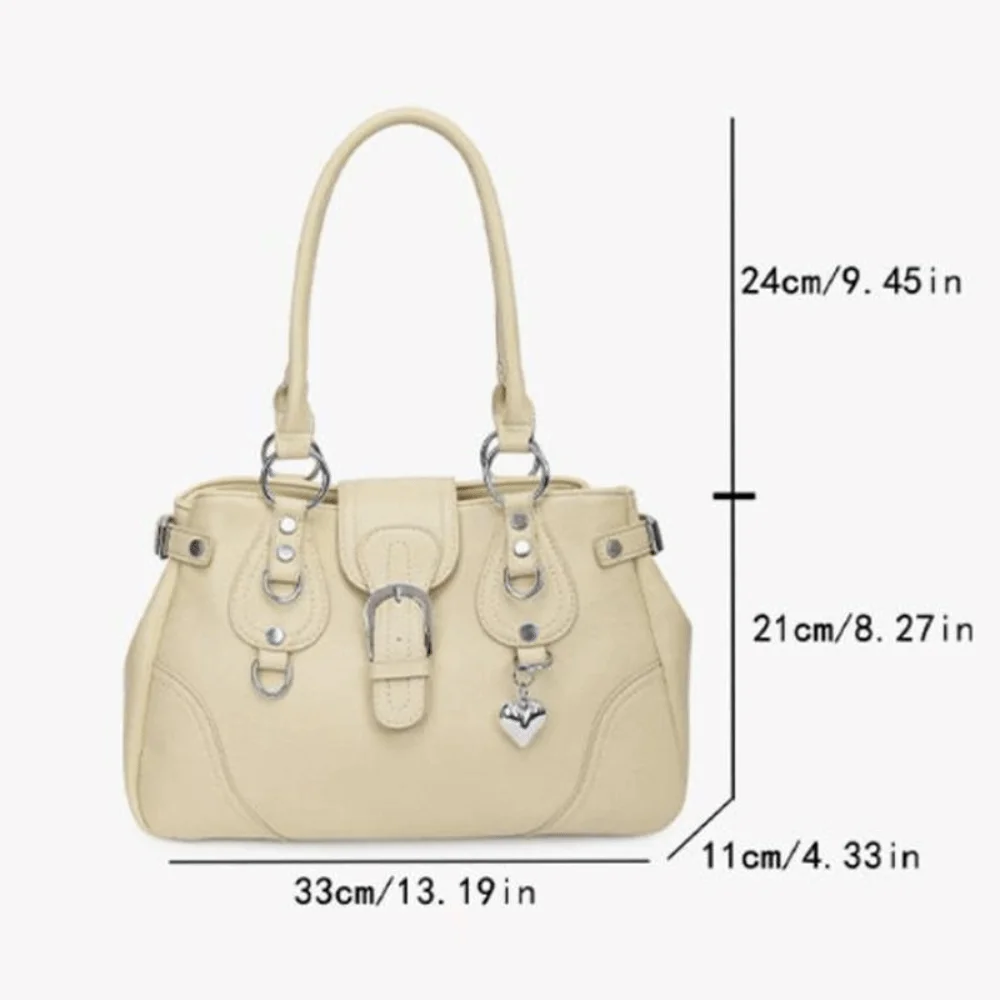 Bolso de hombro motero de cuero PU Y2K para mujer, gran capacidad - imagen 4