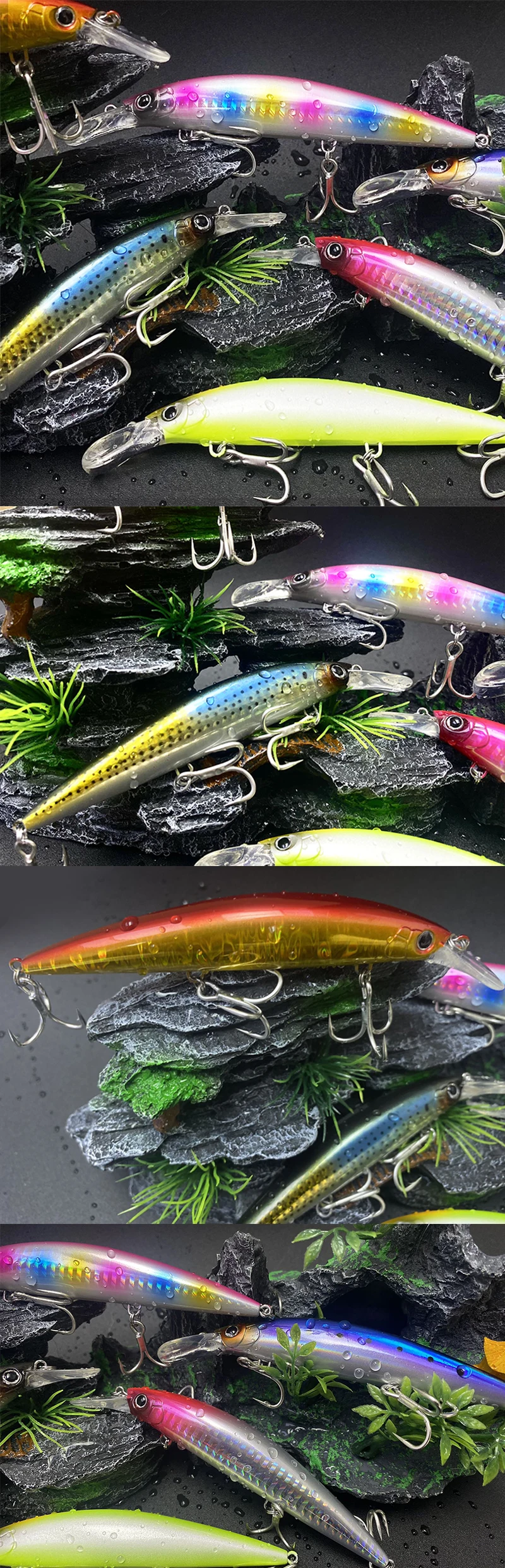 Señuelo de pesca hundido 110mm vista lateral