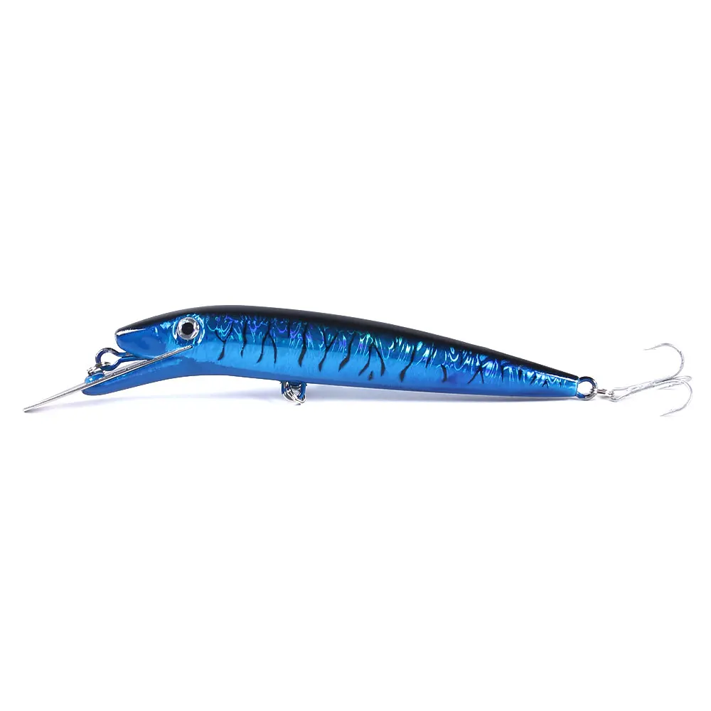Señuelo Wobbler Minnow crankbait para curricán de lubina con ojos 3D - imagen 2