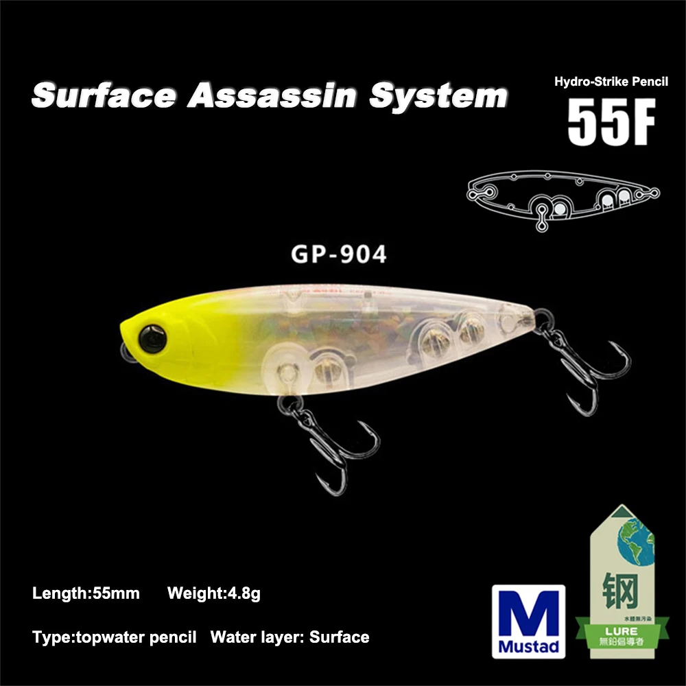Señuelo Topwater zigzag para lubina – lápiz flotante fundición larga - imagen 4
