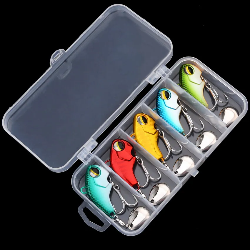 Señuelo metálico Jig Spinner Vib para pesca en invierno