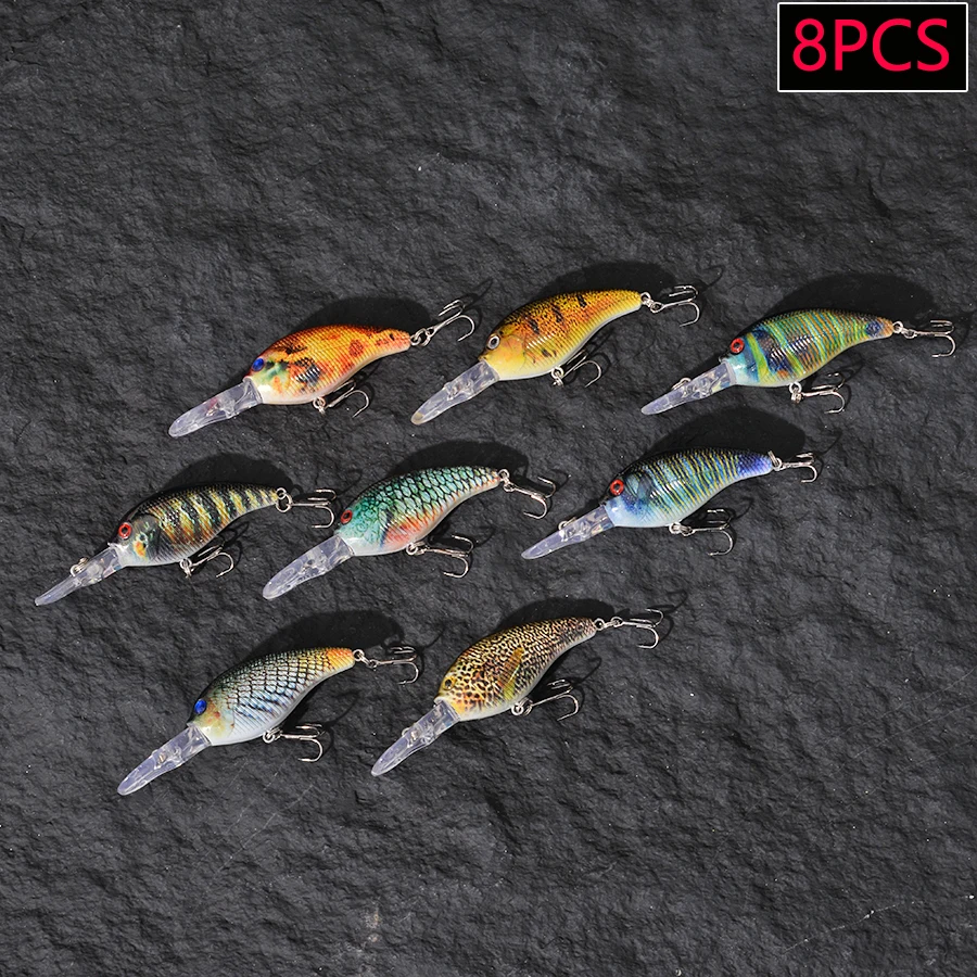 Señuelos Wobbler ABS para lucio y lubina, pesca de arrastre - imagen 3