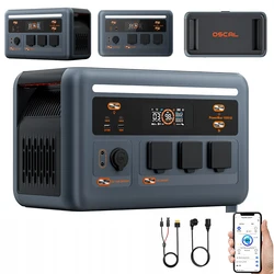 Estación de Energía OSCAL P1800 SE – 1800W Solar Portátil para Camping