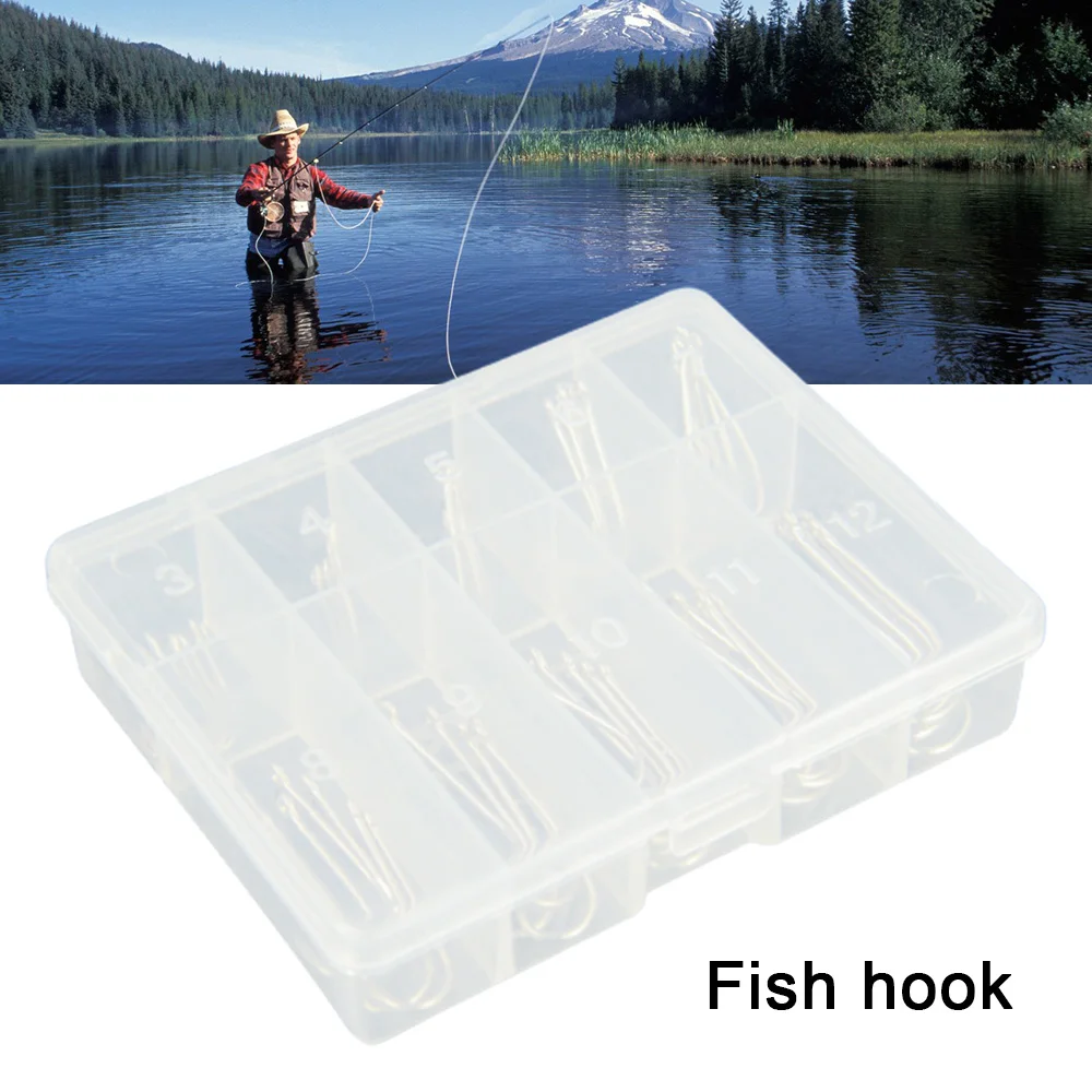 Caja de anzuelos de pesca de mango largo DKSHETOY
