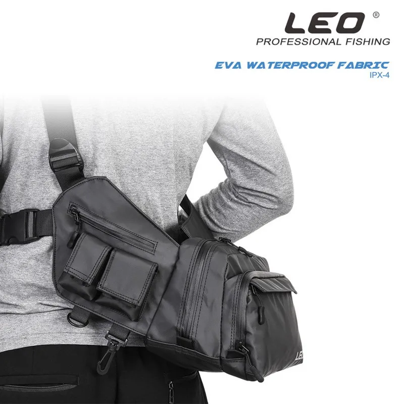 LEO Mochila de pesca multifuncional para aparejos - EVA impermeable