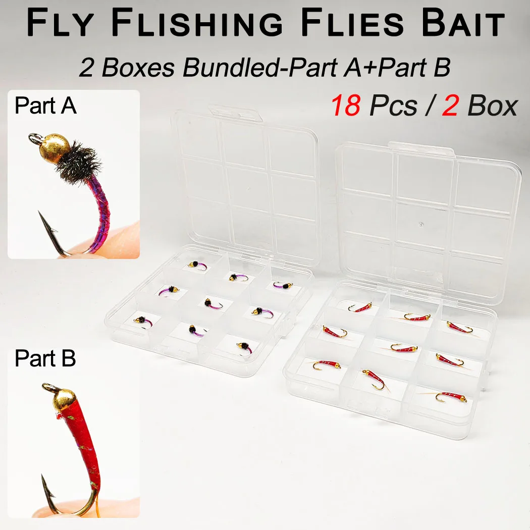 Moscas de pesca húmedas para trucha y carpas, varios estilos - imagen 4