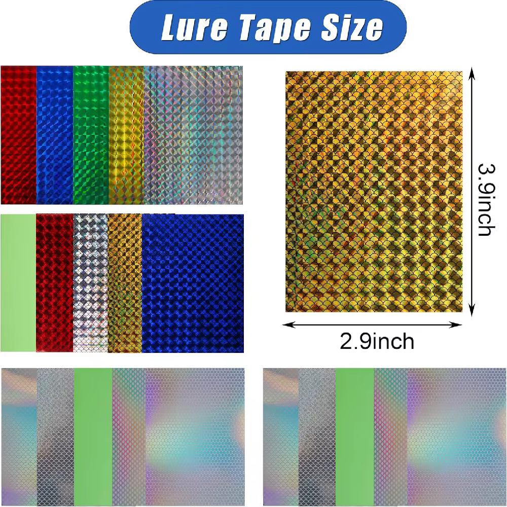 Cinta holográfica con escamas – Adhesivo reflectante para señuelos - imagen 5