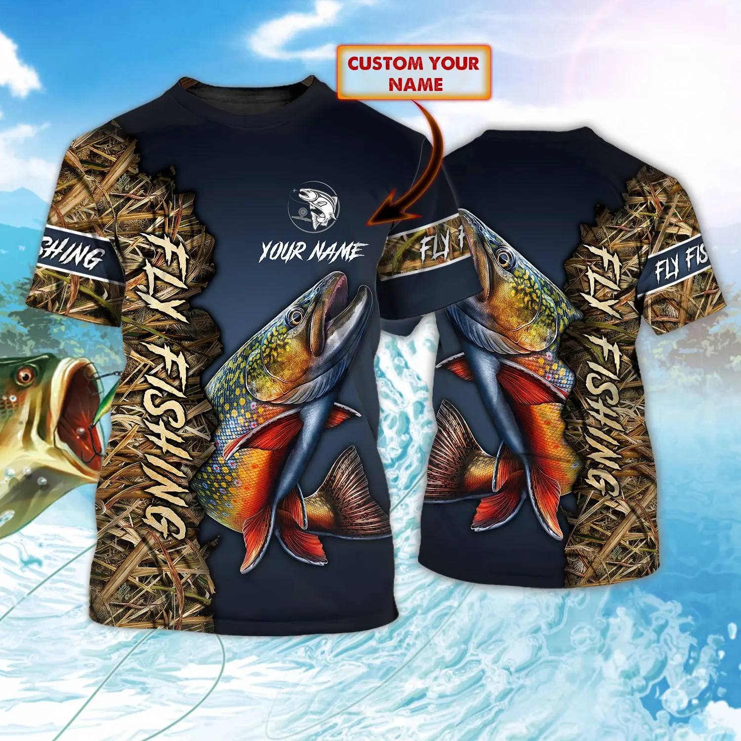 Camiseta Walleye Fishing personalizada 3D de verano para hombre - imagen 2