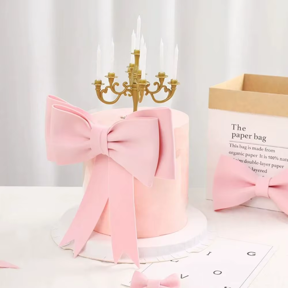 Decoración tarta lazo espuma grande - Adorno para cumpleaños y boda - imagen 3