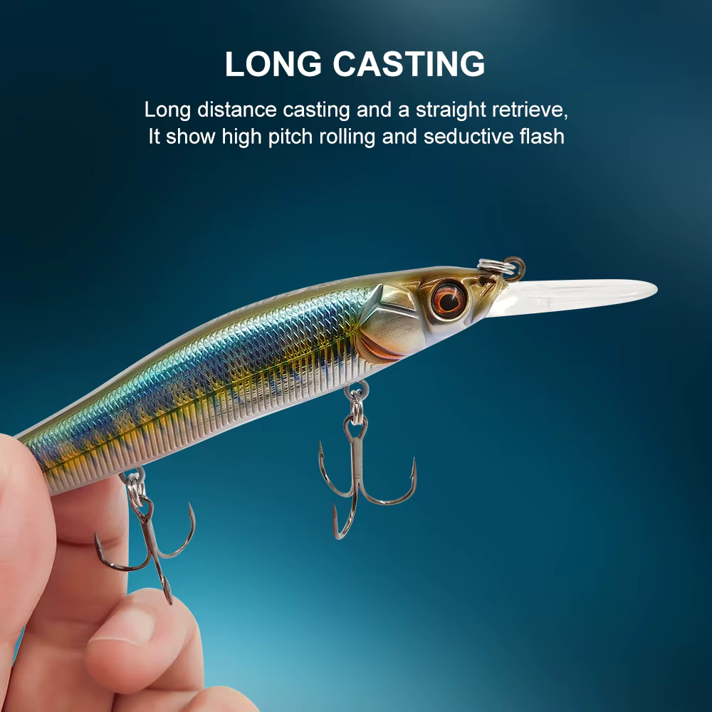 ESFISHING Jerkbait Minnow 11 cm 14 g buceo 0-2,2 m lucio y perca - imagen 4