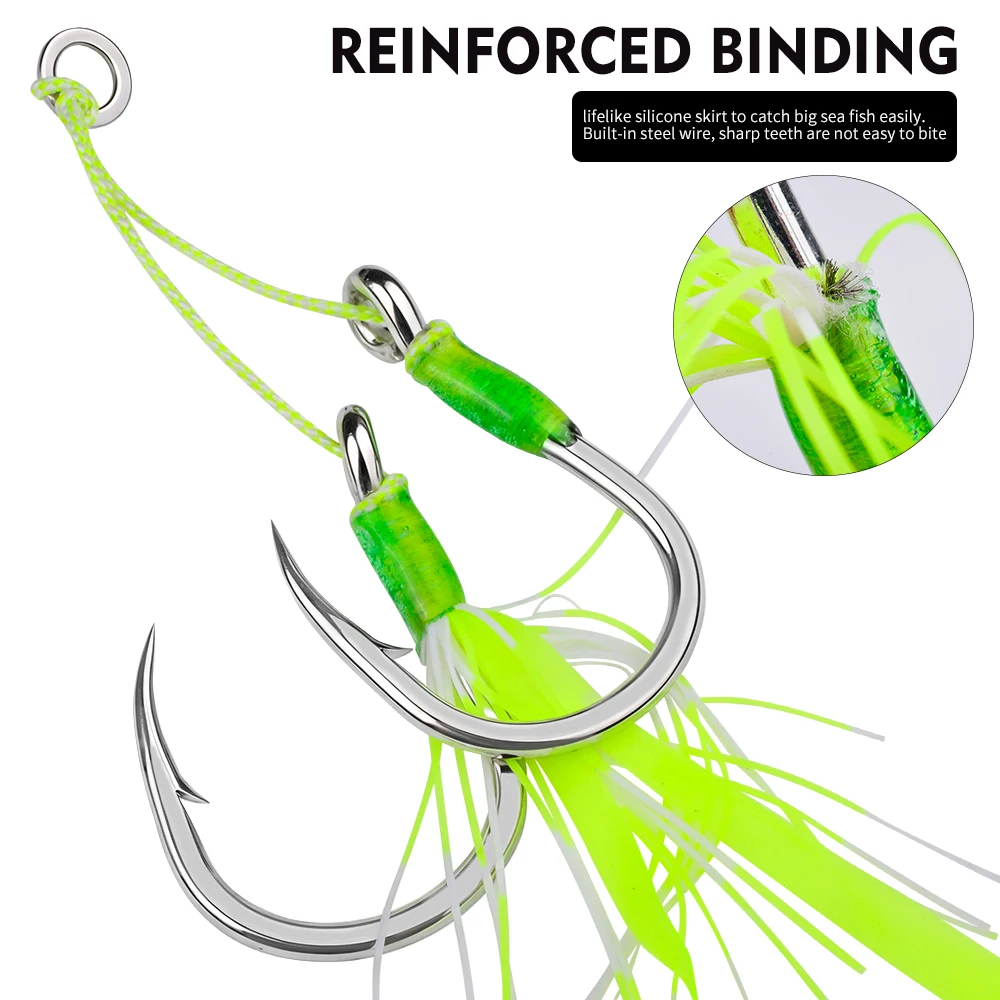 Anzuelos jigging PROBEROS con tubo de línea, pluma y anilla - imagen 2