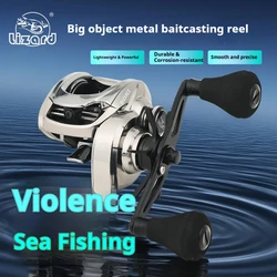 Carrete baitcasting BOKI PRO de metal completo para lances largos