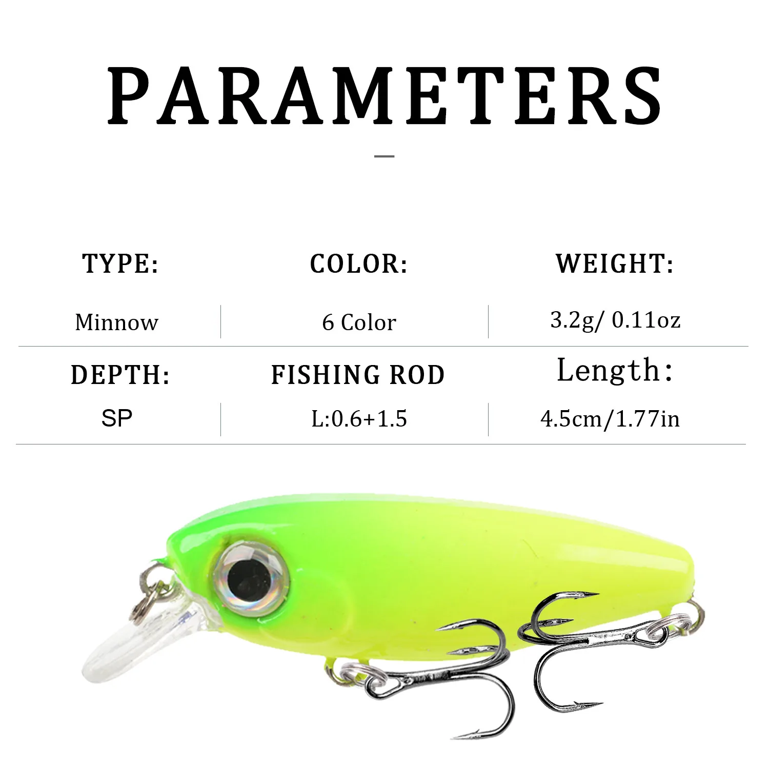 Mini Minnow Wobbler 4,5 cm Señuelo Lubina - Crankbait Jerkbait - imagen 2