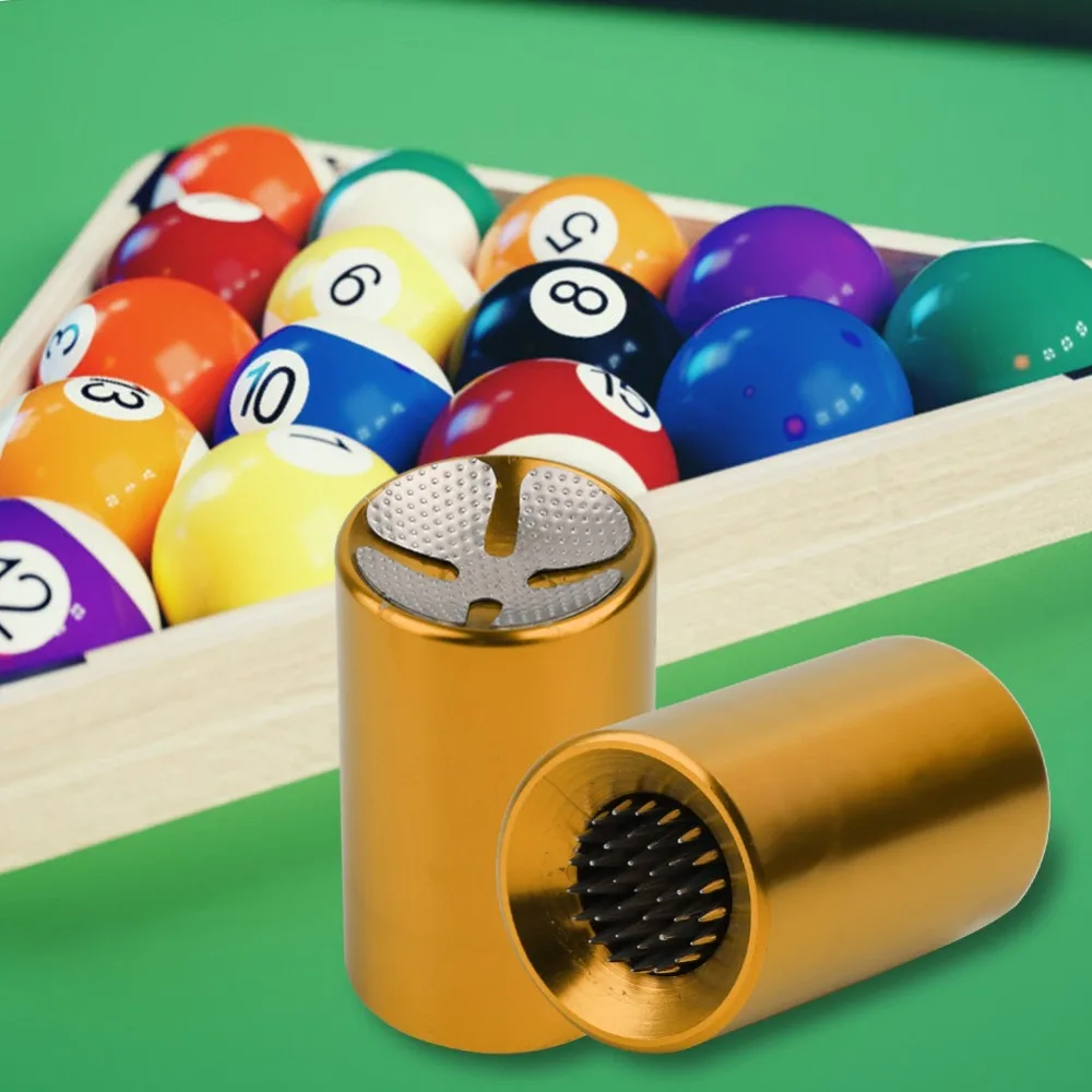 Moldeador de puntas de billar 2 en 1 – Aluminio dorado y azul - imagen 4