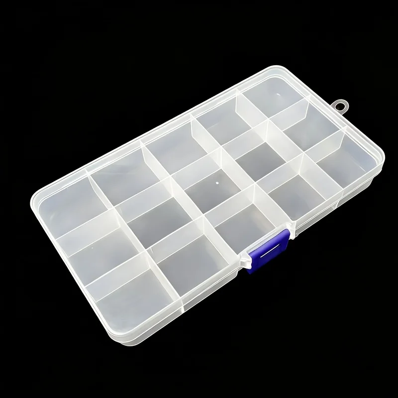 Caja de señuelos cuadrada con organizador portátil y ganchos - imagen 5