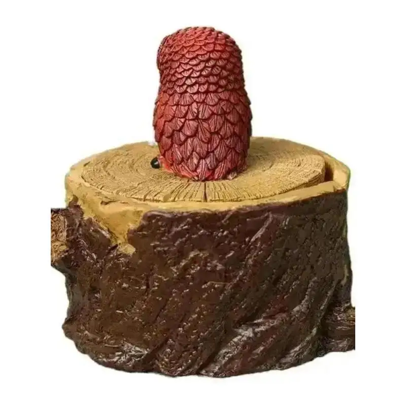 Cenicero de resina con tapa y diseño de estatua animal - imagen 5