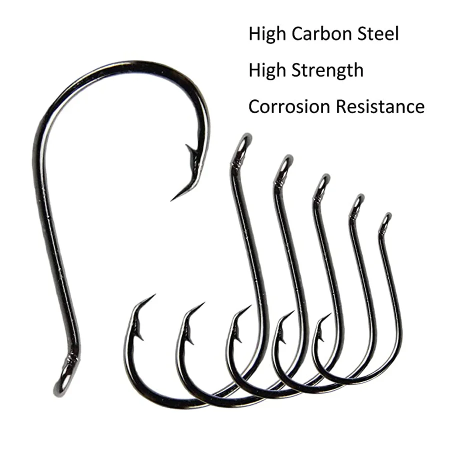 Anzuelos Serie 7385 Single Circlehook – Acero carbono para carpa y pulpo - imagen 2
