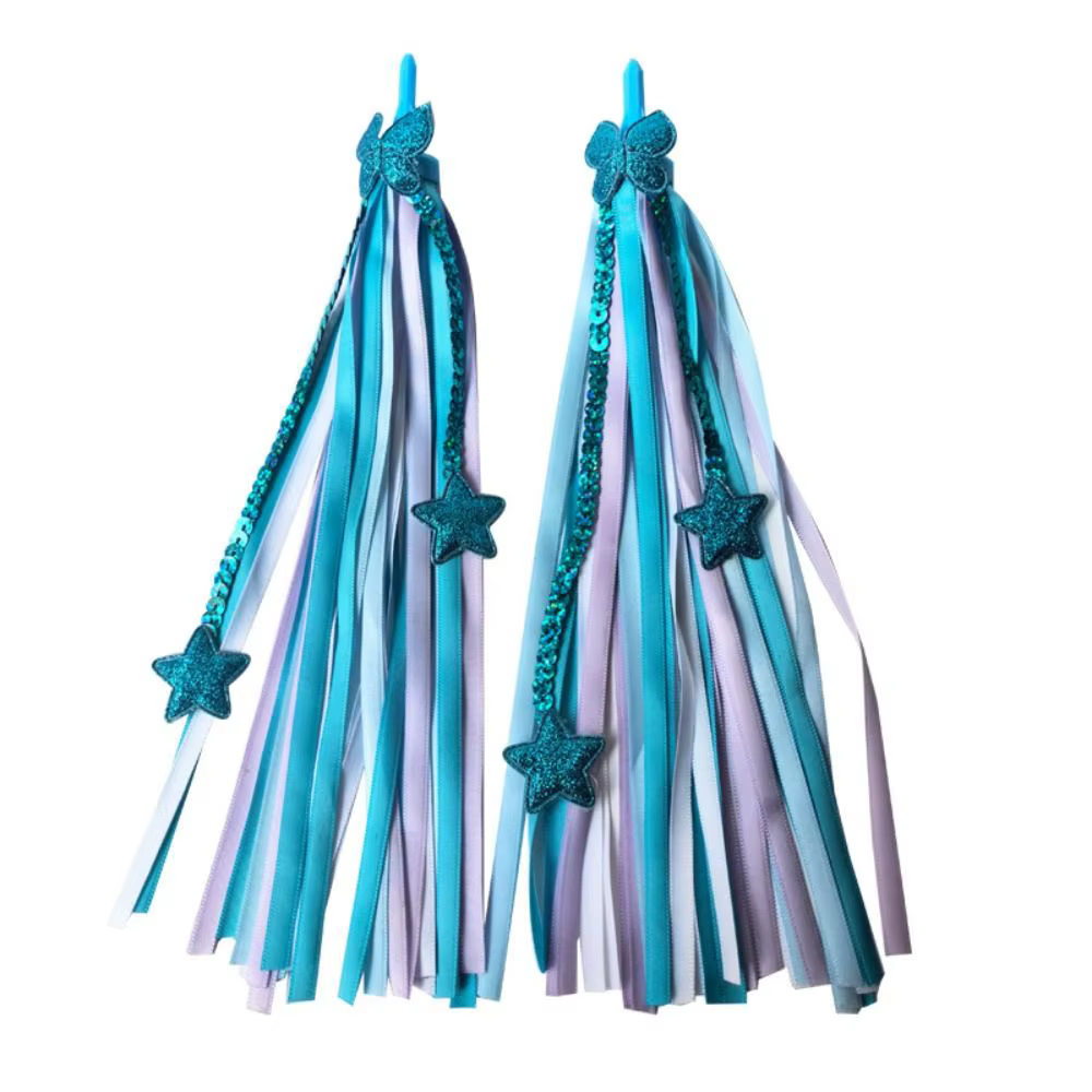 Cintas Brillantes Decorativas para Manillar de Bicicleta – Borlas Coloridas - imagen 4