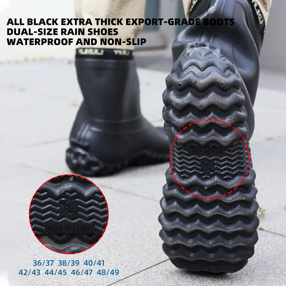 Vadeadores impermeables de pecho ZYZHE, botas PVC doble capa - imagen 2
