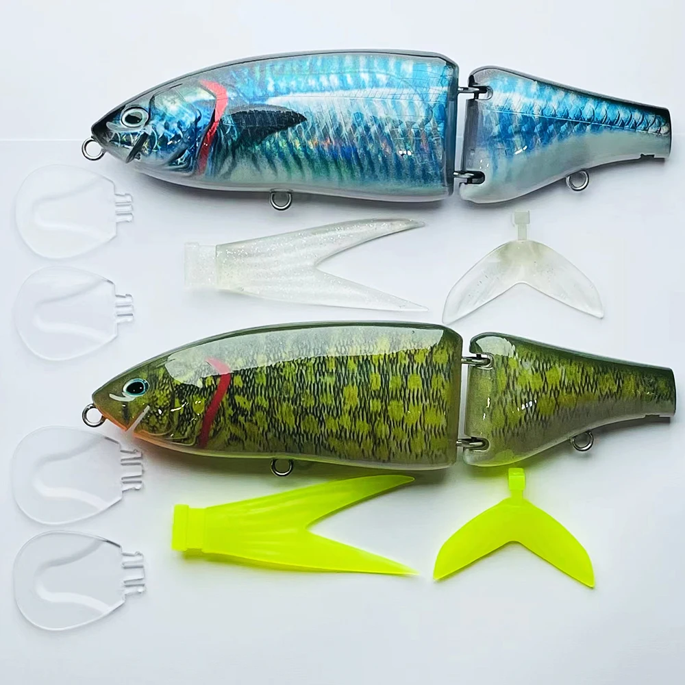 Swimbait flotante articulado shad de cuerpo duro para lucio y bass - imagen 5