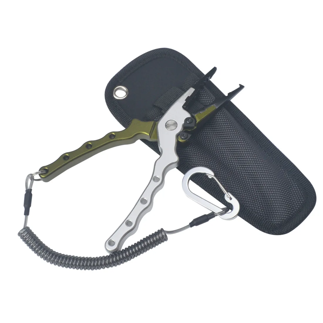 Una herramienta de pesca versátil con un diseño duradero y una caja de transporte conveniente