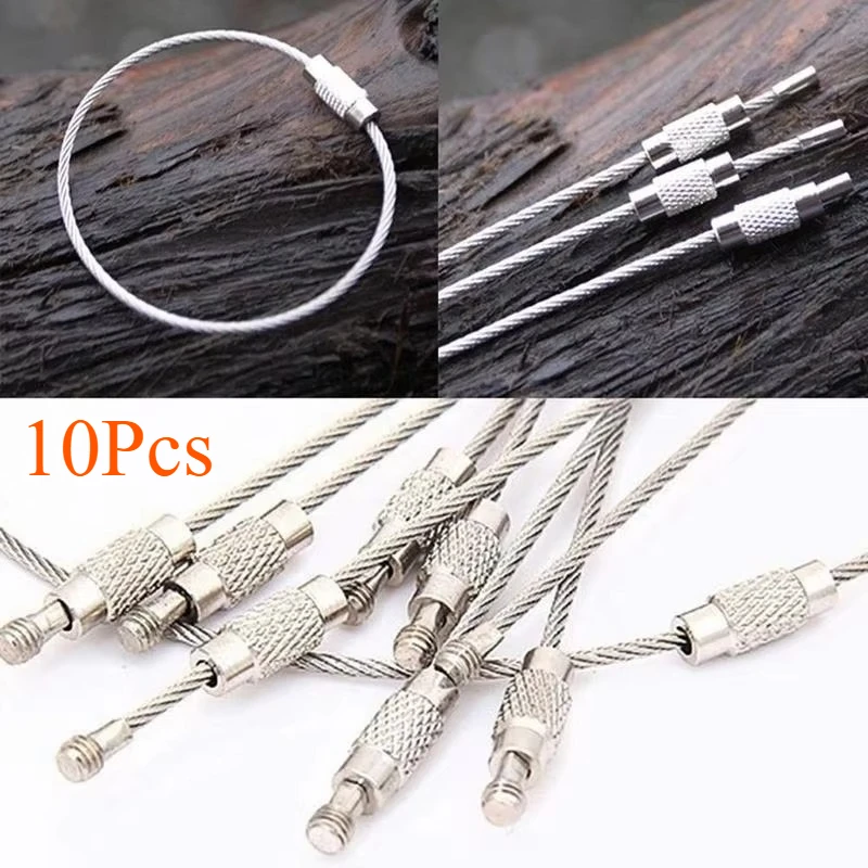 Llavero de cable de acero inoxidable con etiqueta colgante - imagen 2