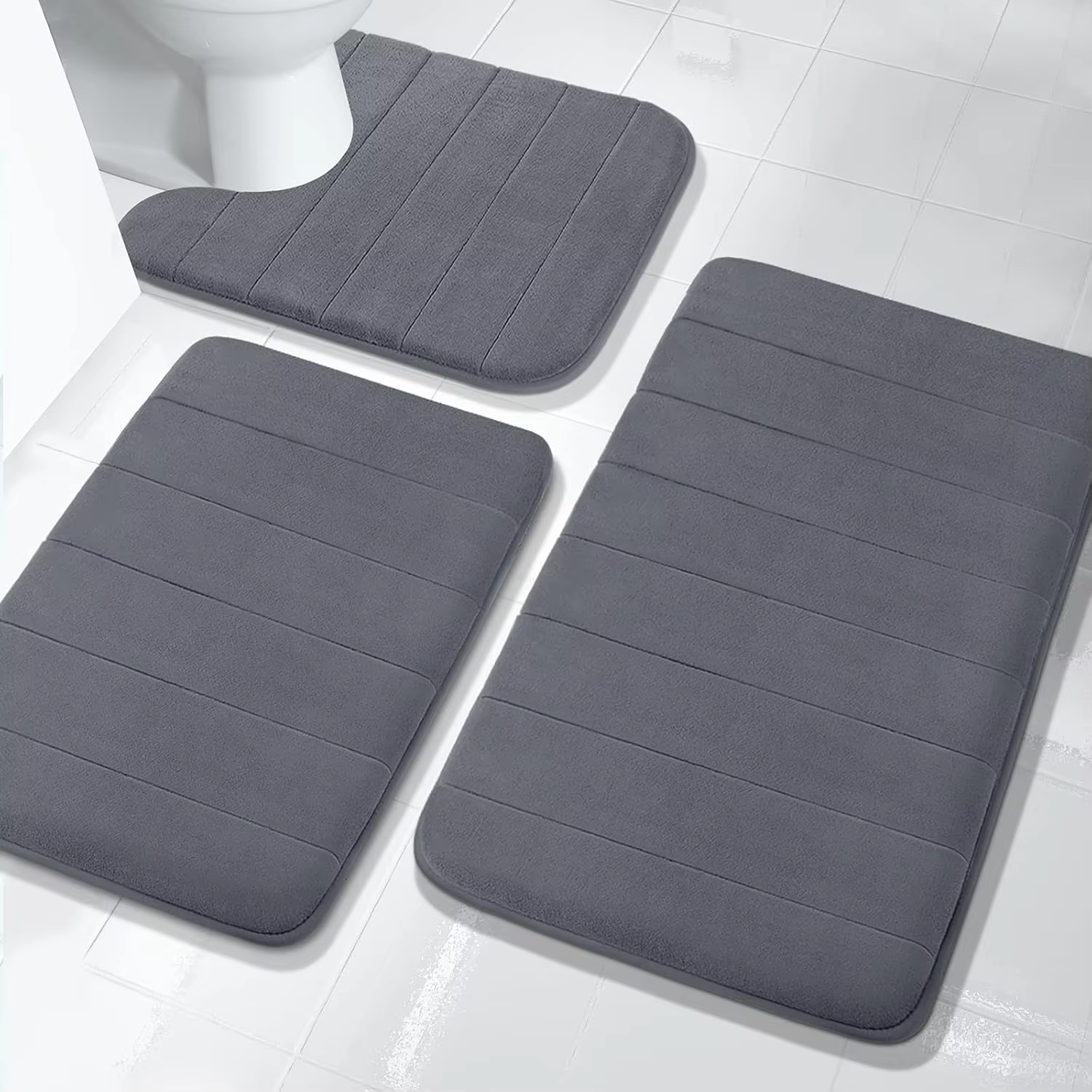 Set Alfombrillas Baño Viscoelásticas Antideslizantes - imagen 4