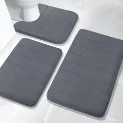 Set Alfombrillas Baño Viscoelásticas Antideslizantes