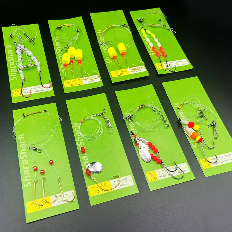 ShareShark kit pesca surf con señuelos preatados y anzuelos circulares - imagen 5