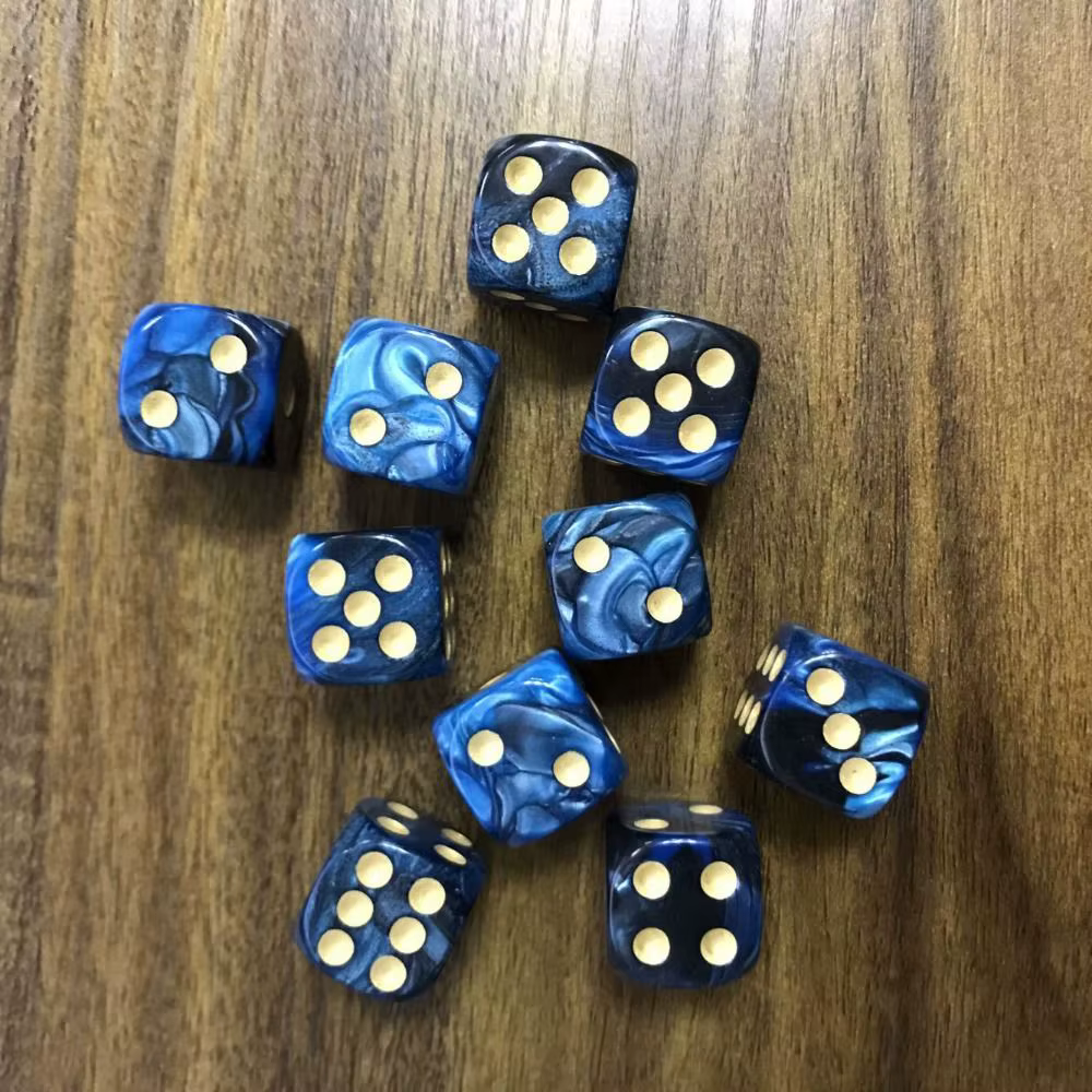 Dados D6 acrílicos translúcidos para juegos de mesa