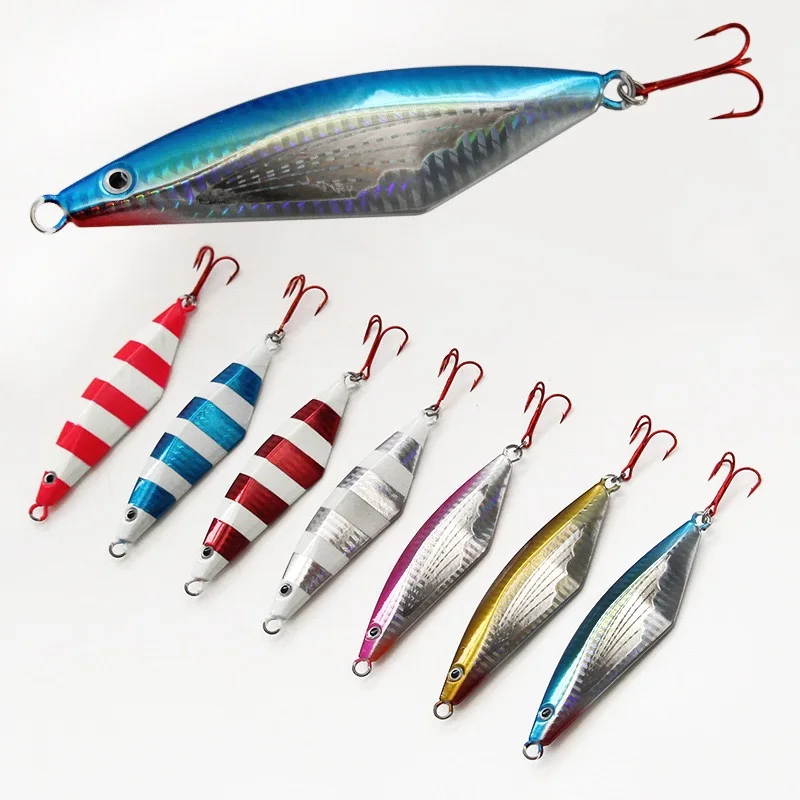 Señuelos luminosos metálicos para pesca nocturna en agua salada - imagen 3