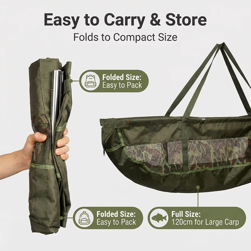 Bolsa Pesaje Carpa Flotante Hirisi W201 Plegable con Malla
