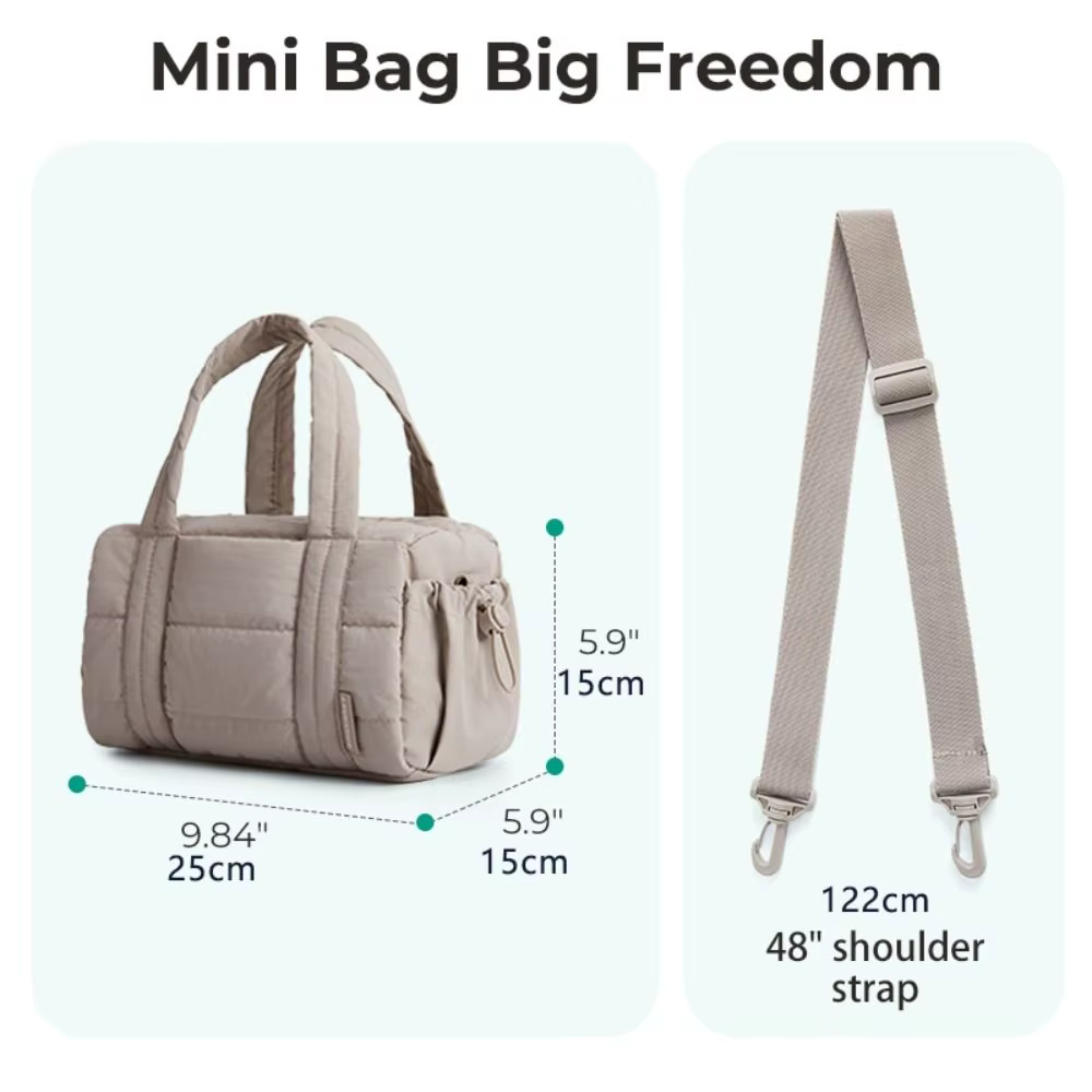 Bolsa bandolera deportiva con separación seco-húmedo, ligera para viaje - imagen 3